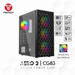  4 كيس فانتيك للكمبيوتر جديد مع اضائة اشي خرافي Fantech Aero 2 CG83 Middle Tower Case