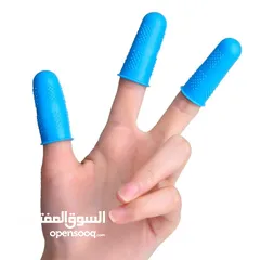  6 3 اغطيه واقيه اصابع سيلكون لون لحمي مذبذبه قابله للغسيل لحماية الاصابع اثناء الاشغال اليدويه او العز