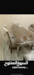  5 طقم كورنر طقم صالون مراية طاولة سفره قزاز و8كراسي