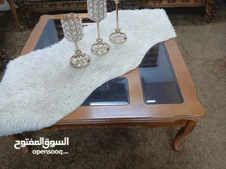  6 طقم كنب زان+طربيزات زان وزجاج
