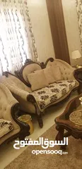  6 طقم كنب خشب زان للبيع مع البرادي بحاله الجديد