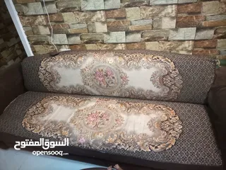  5 طقم كنب للبيع خشب زان نظيف