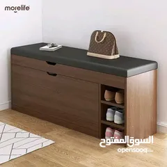  7 حل مثالي لترتيب مدخل بيتك   خزانة أحذية مع مقعد مريح، قطعة تجمع بين العملية والأناقة بوقت واحد.