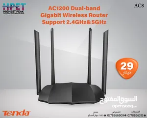  1 Tenda AC8 راوتر جيجابت لاسلكي ثنائي النطاق (2.4GHz - 5GHz)