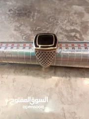  21 خواتم فضه شغل جميل جدا مطعم  بأحجار كريمة عقيق عظم لازوردي
