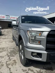  3 فورد F150 لون سلفر7جيد بدون حادث فقط دهان