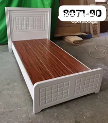  4 BRAND NEW WOODEN BEDS WITH 12CM MATTRESS