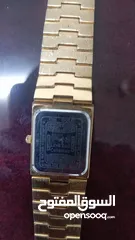  1 ساعه للبيع مطليه بالذهب عيار 18
