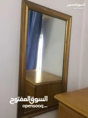  5 وحدة ادراج خشب مع مراية