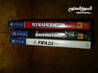  2 دسكه فيفا23 وgtaV وRED DEAD