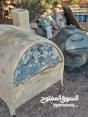  4 فرن طابون متحرك لشوي صواني وخبز ع حصى متنقل طول 85 العرض 65 صاج مقلفن بشتغل ع حطب وع غاز
