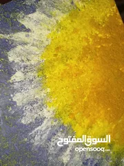  3 رسمة دوار الشمس بالوان اكريلك