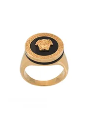  2 خاتم فيرساتشي مطلي ذهب لافت للنظر و مميز و نادر - Versace Enamel Medusa Ring