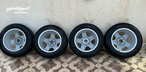  8 Audi Rims+tires In perfect condition/ جنطات اودي للبيع مع كوشوك