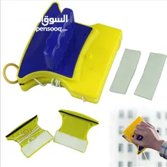  2 ممسحه الزجاج المغناطيسيه للشبابيك النوافذ تنظيف الزجاج شكل مثلث او مربع