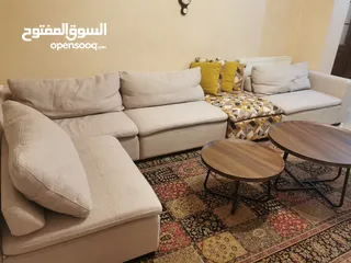  1 كنب كورنر خشب سويد تفصيل