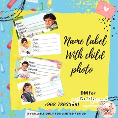  1 notebook label with photo customised