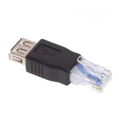  1 RJ-45 Male to USB Female Adapter
