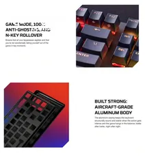  4 *يتوفر كيبورد من شركة ( Hyper X ) موديل ( Alloy Origins ) يأتي ( RGB ) بثلاث أنظمة جميلين اقرأ الوصف