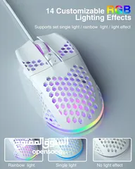  24 SOLAKAKA SM900 Wired Gaming Mouse with Honeycomb Shell USB ماوس سلكي للالعاب بألوان مختلفة