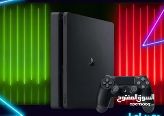  1 بلاي ستيشن 4 بحاله الجديد يوجد مع ه ايد اصليه وايد كوبي معاه سيتي جي تي اي جديد بحاله الوقاله