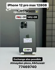  1 iPhone 12 Pro Max -128 GB - Good condition phone - Sim locked , 99% Battery