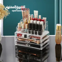  10 صندوق ترتيب المكياج او المجوهرات 4 طبقات منظم  مكياج و اكسسوارات اكريليك ضد الكسر