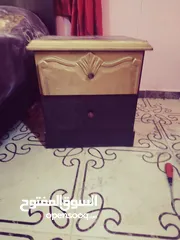  4 #غرفة #نوم لون ذهبي واسود ملوكي خشب لاتيه ملبسة mdf خشبها ممتاز وثقيل سبب البيع التغيير السعر النهائ