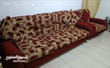  3 كنب مستعمل خشب سويد تسع مقاعد
