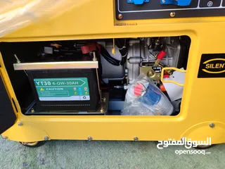  3 مولد الكهرباء فاز 7 كيلو ونص كاتم الصوت ديزل مع لوحة تشغيل اوتوماتيك اقتصادي بشكل كبير مكفول سنة