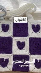  3 اغراض كروشيه متنوعة للبيع مع امكانية التصميم حسب الطلب