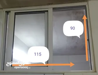  1 شباكين المنيوم