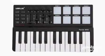  1 Worlde Panda MINI Portable 25 Keys USB MIDI Keyboard MIDI Controller with Drum Pad ( new )