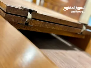  5 طاولة سفره كلاسيك  فااخره و فخمه جداً  خشب زان بلوط  مشغوله بإتقان و دقه عاليه مستعمل بحال الوكاله