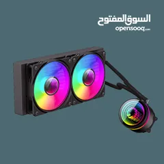  5 مراوح تبريد مائية مع شاشه تبريد قياس 240 سم  Gamemax IceBurg 240 Digital WH Fan