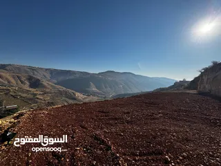  4 مزرعة مميزة في   البحاث و وادي الشتاء السياحي على اعلى قمة و مخدومة بالكامل ومروية من نبع البحاث