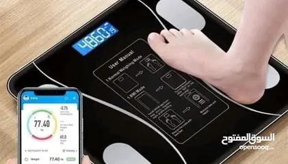  1 ميزان اشخاص ذكي لقياس نسبة الدهون والعضلات