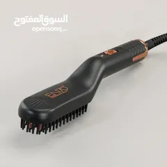  12 مشط اللحيه الحراري فرشاه شعر الراس و اللحية فرشاة مشك حراري تمليس لحية مع زيت مقوي الشعر