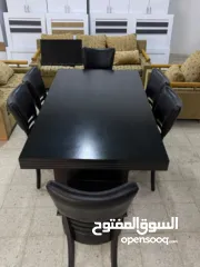  5 طاولة سفرة خشب زان