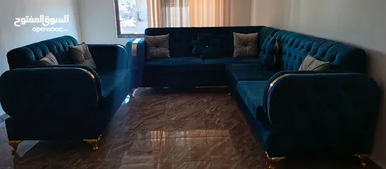  4 طقم  كورنر نضيف كتير تفصيل لونو تركوازي