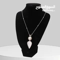  3 سنسال وتعليقة فضة 925 مع صدف ولولو