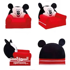  5 كنبايه جلوس  ميكي ماوس  تتحول فرشة نوم للاطفال