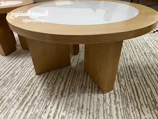  1 Wooden centre table and 4 side tables