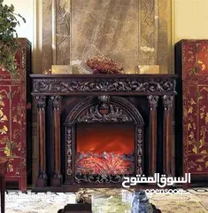  1 مدفئة مدخل فير بليس تدفئة واجهة fire place