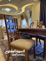  1 طقم صالون وسفرة لون جوزي
