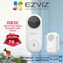  1 الانتركم اللاسلكي نوع EZVIZ DB2c مزود ببطارية