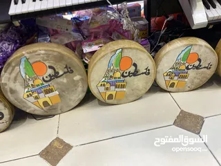  3 طقم دف جلد ثلاث احجام مشغول رسم ع الوجه