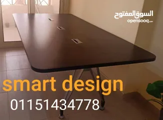  1 ترابيزة اجتماعات خشب mdf اسباني مستورد مقاس 240 * 120 سم Meeting table اثاث مكتبي