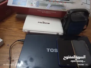  8 لابتوب توشيبا ومني لاب توب ومكيف برولاكس وموبيل ردمي و أولي وسماعة كلهم بسعر مغري جدا جدا