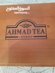  4 صندوق شاي احمد خشبي فاخر